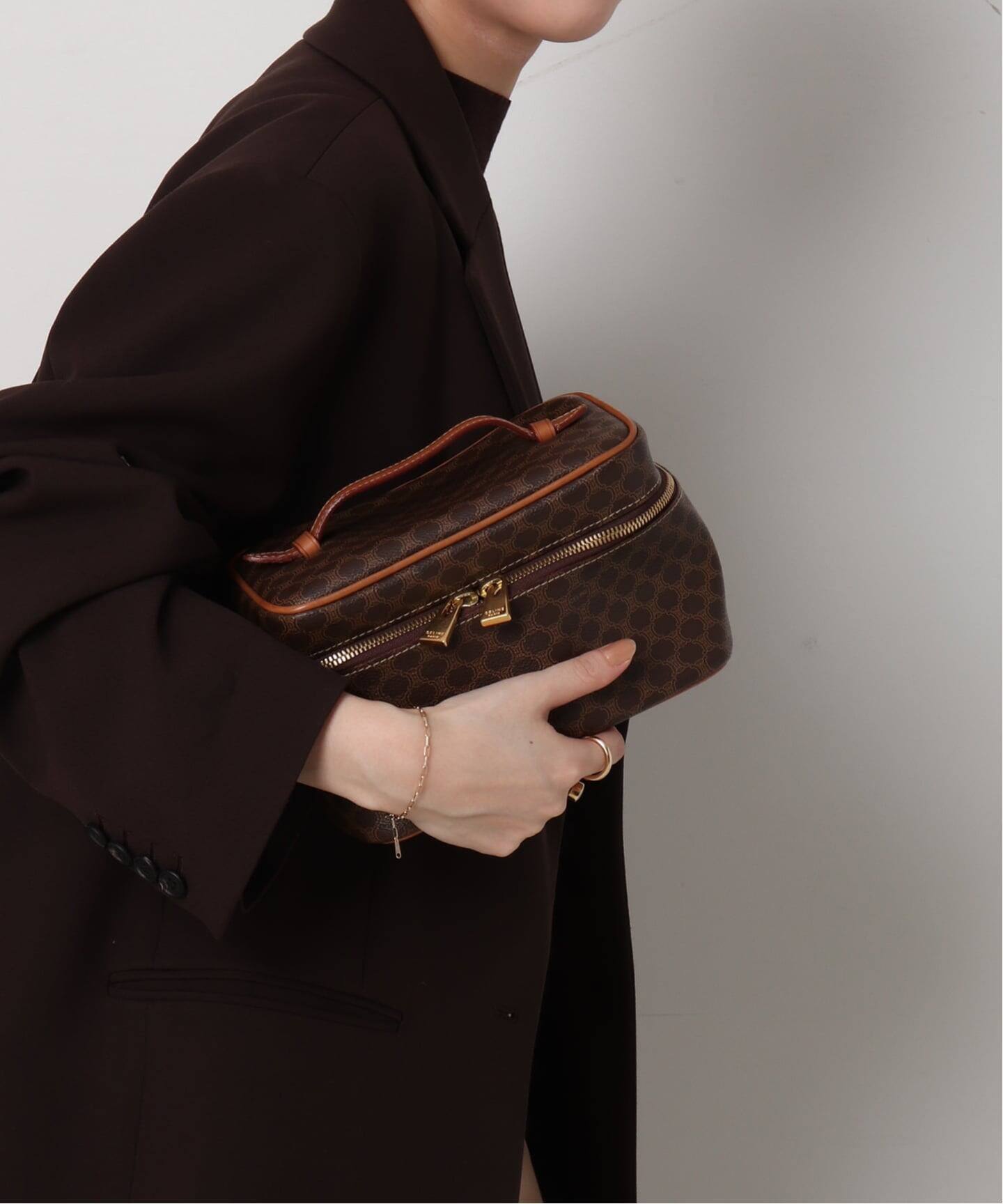 VINTAGE CELINE/セリーヌ】macadam バニティバッグ