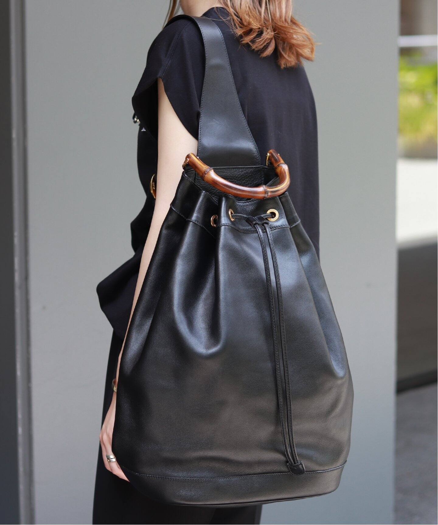 VINTAGE GUCCI バンブーワンショルダーバッグ（ショルダーバッグ 