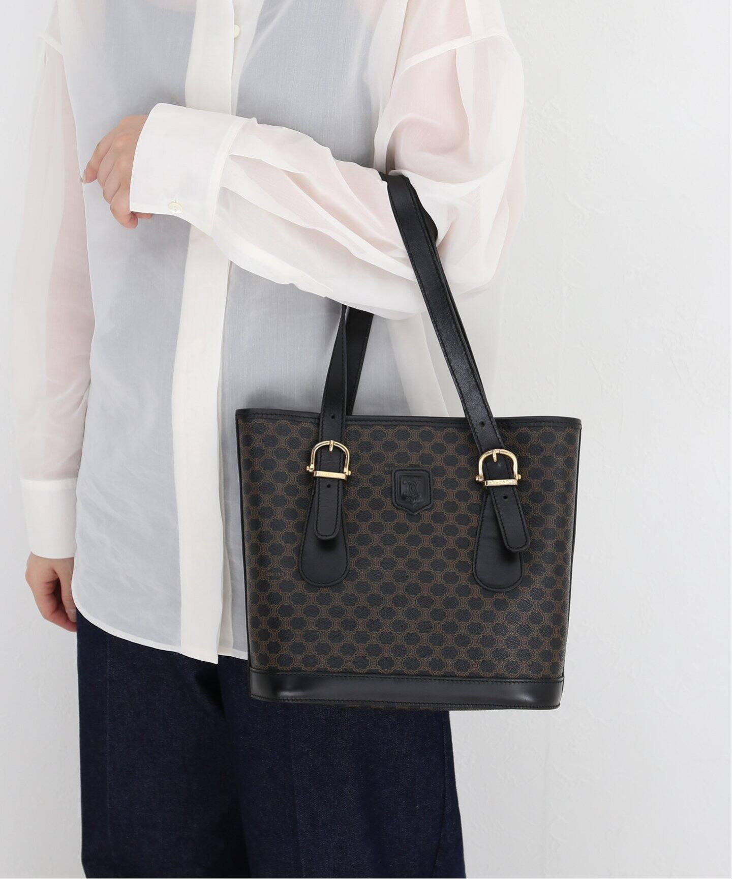 VINTAGE CELINE マカダムトートバッグ（トートバッグ 
