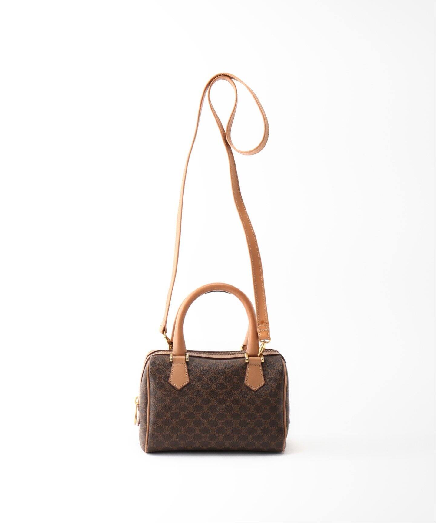 VINTAGE CELINE マカダム2wayミニボストンバッグ（ショルダーバッグ 