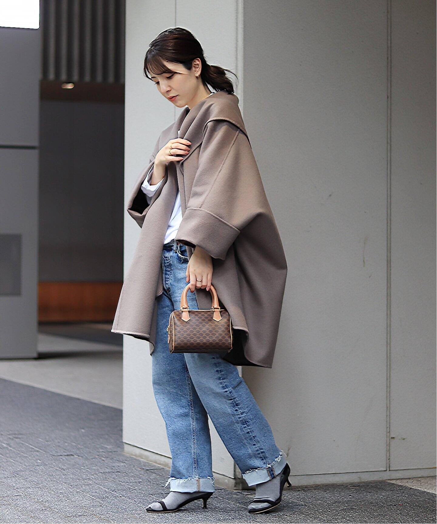 VINTAGE CELINE マカダム2wayミニボストンバッグ（ショルダーバッグ  