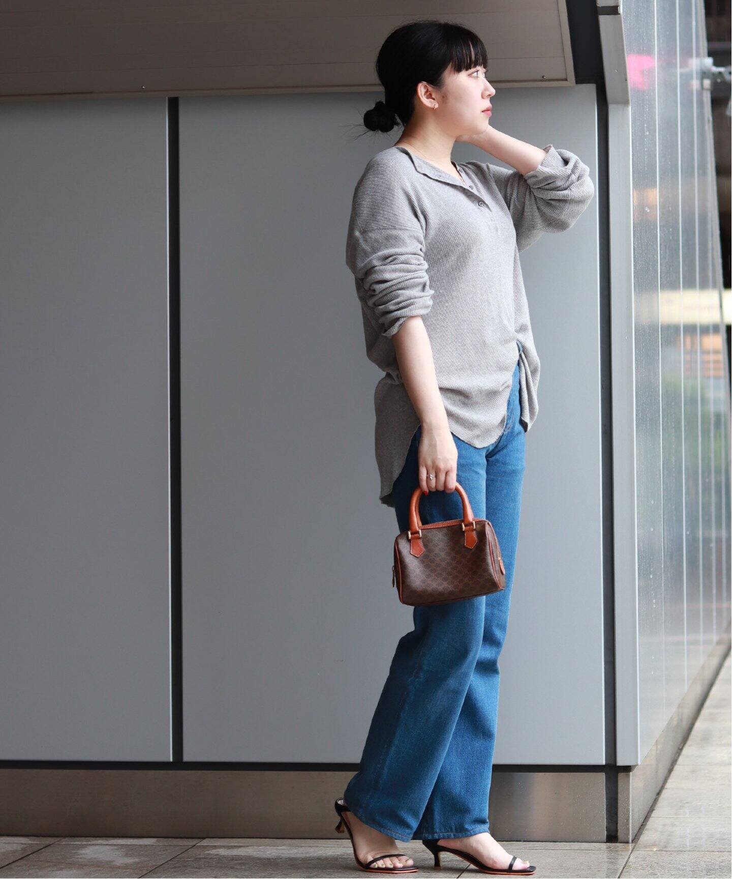 VINTAGE CELINE マカダムミニボストンバッグ（ボストンバッグ  