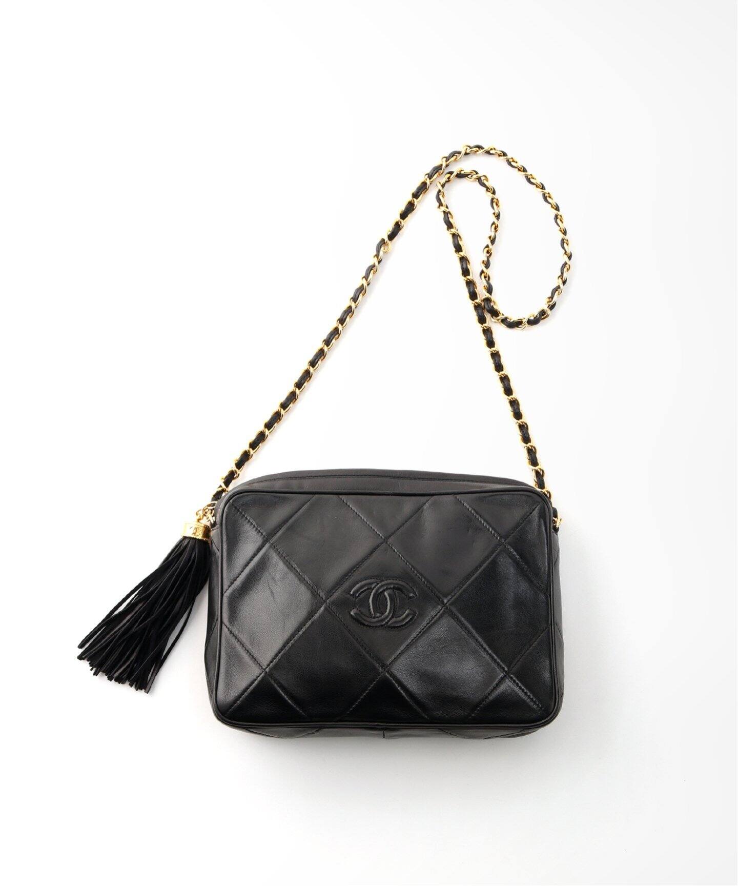 VINTAGE CHANEL マトラッセタッセルチェーンショルダーバッグ 