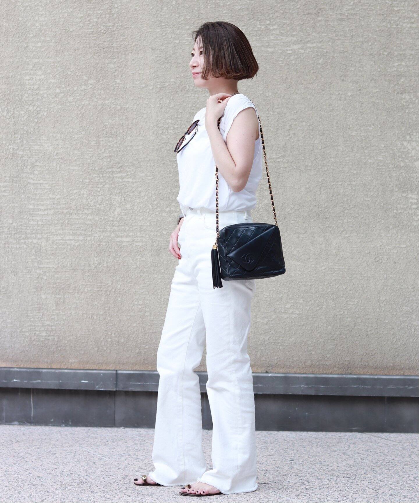 VINTAGE CHANEL マトラッセタッセルチェーンショルダーバッグ  