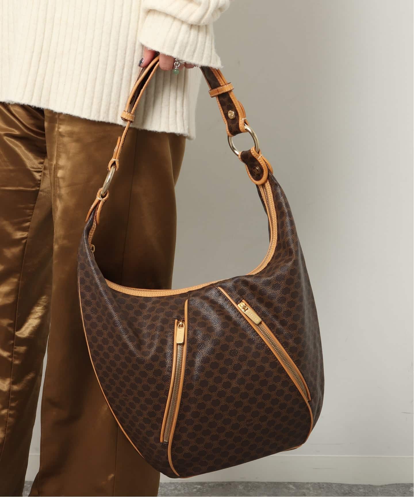 VINTAGE CELINE/セリーヌ】Macadam ショルダーバッグ（ショルダー