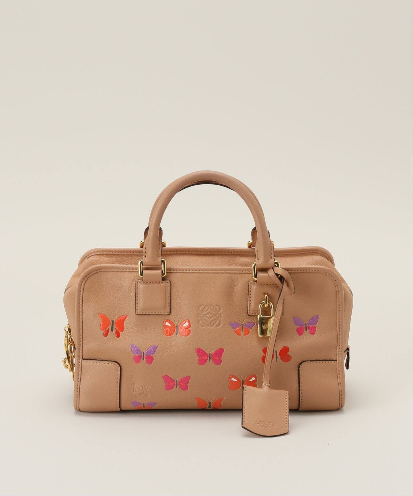 LOEWE ロエベ アマソナ28 ピンク うすく ハンドバッグ