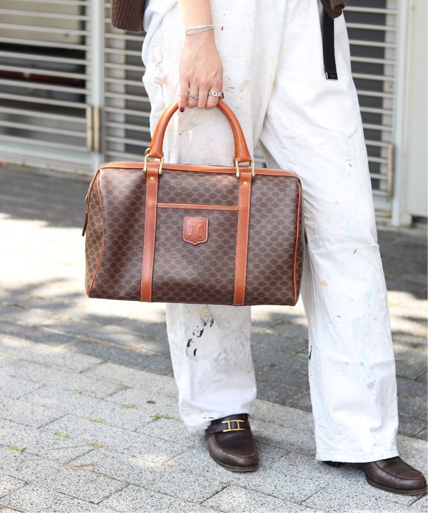 VINTAGE CELINE/セリーヌ】 Macadam ボストンバッグ（ボストンバッグ 