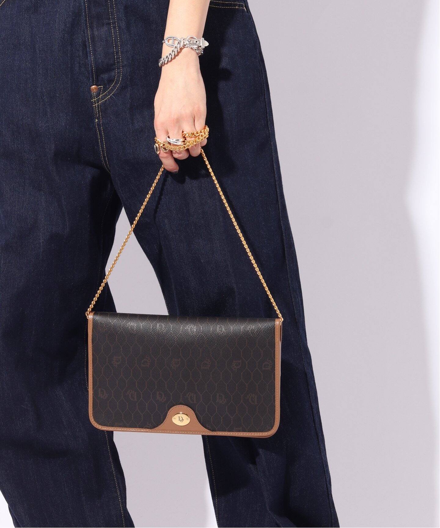 クリスチャンディオール Dior ショルダーバッグ トロッター チェーン 