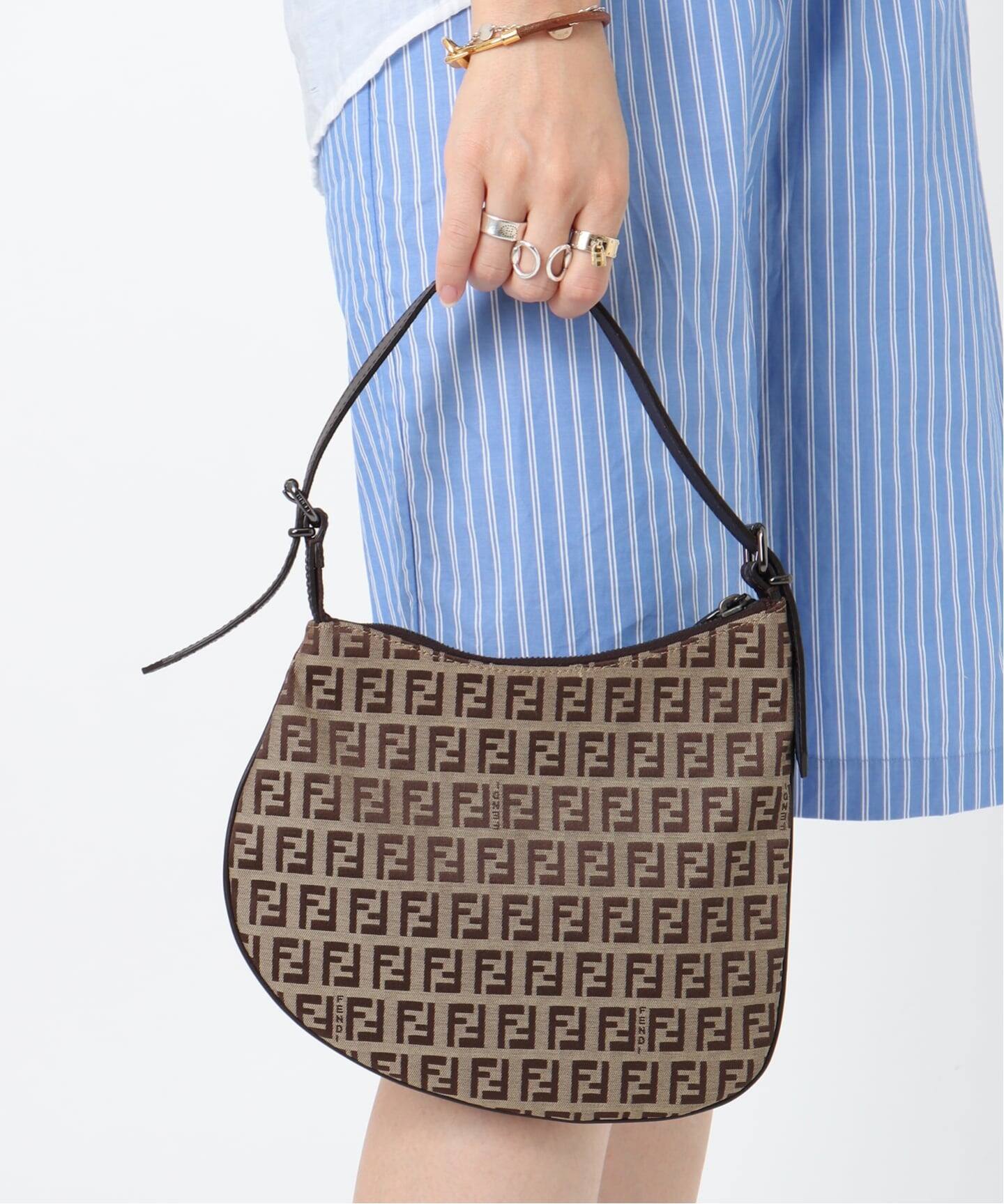 バッグ Vintage FENDI Zucchino Handbag y2k Y2K Fendi Zucca Zucchino Mogano Panna Piccola Oversized Hobo