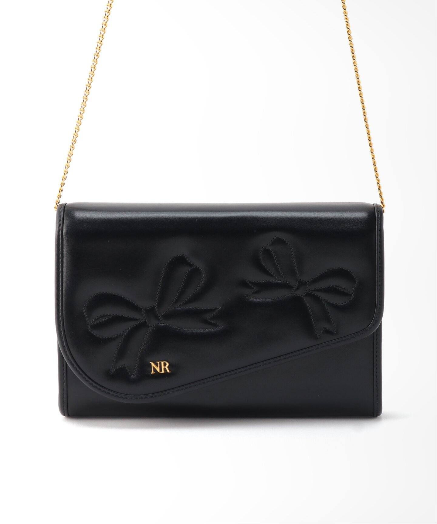 ニナリッチ NINARICCI ショルダーバッグ - レザー 黒 チェーン  