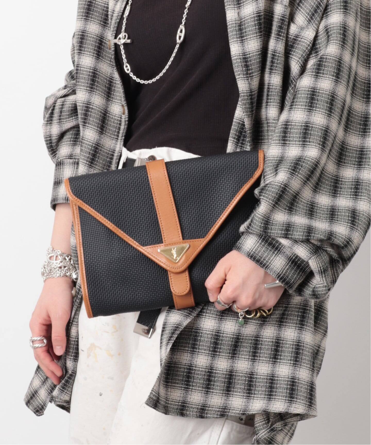 VINTAGE YSL/イヴ サンローラン】clutch bag（クラッチバッグ 