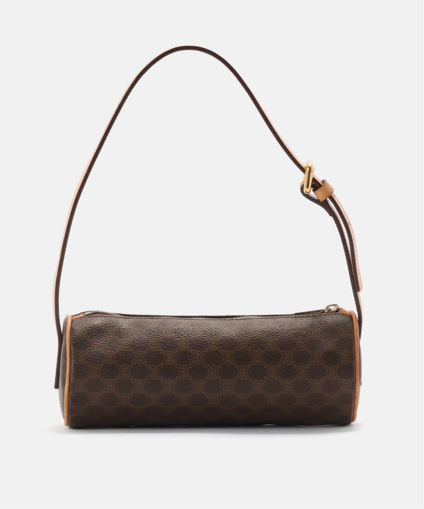 セリーヌ マカダムミニショルダー Celine vintage CELINE セリーヌ マカダム ショルダーバッグ ブラウン ガンチーニ PVC