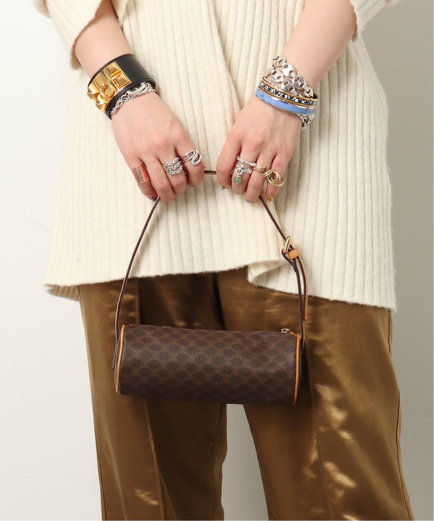 VINTAGE CELINE/セリーヌ】Macadam ミニショルダーバッグ（ショルダー