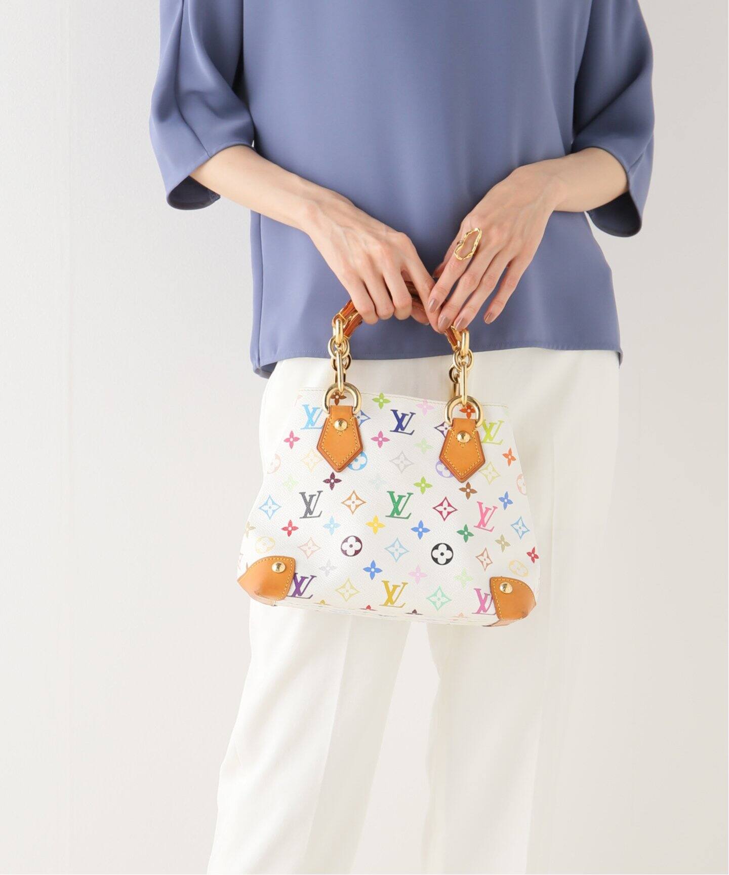 Louis Vuitton まぁ Audra マルチカラー 白 バッグ