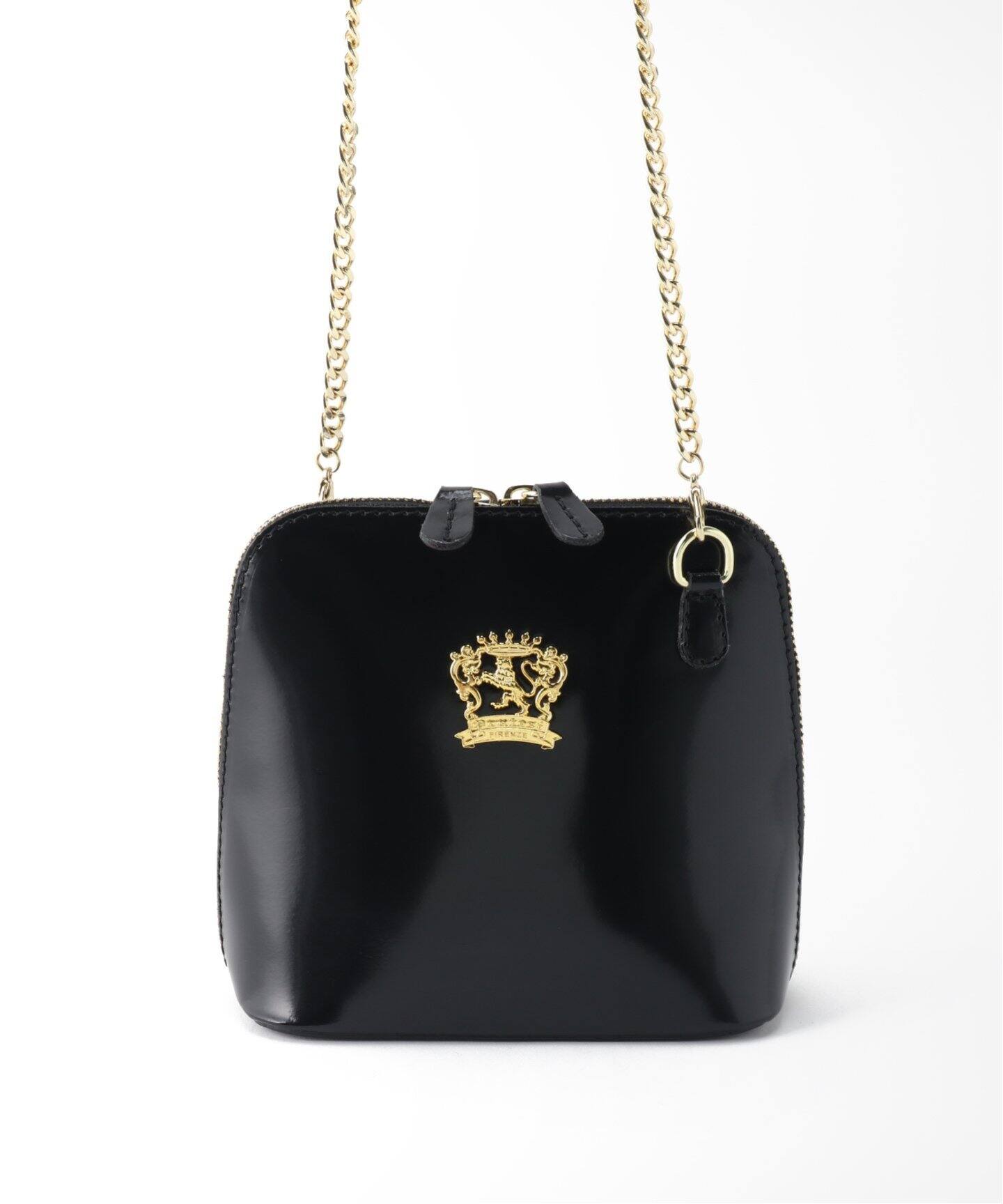 Pratesi/プラテージ】ガラスレザーポシェット（ショルダーバッグ 