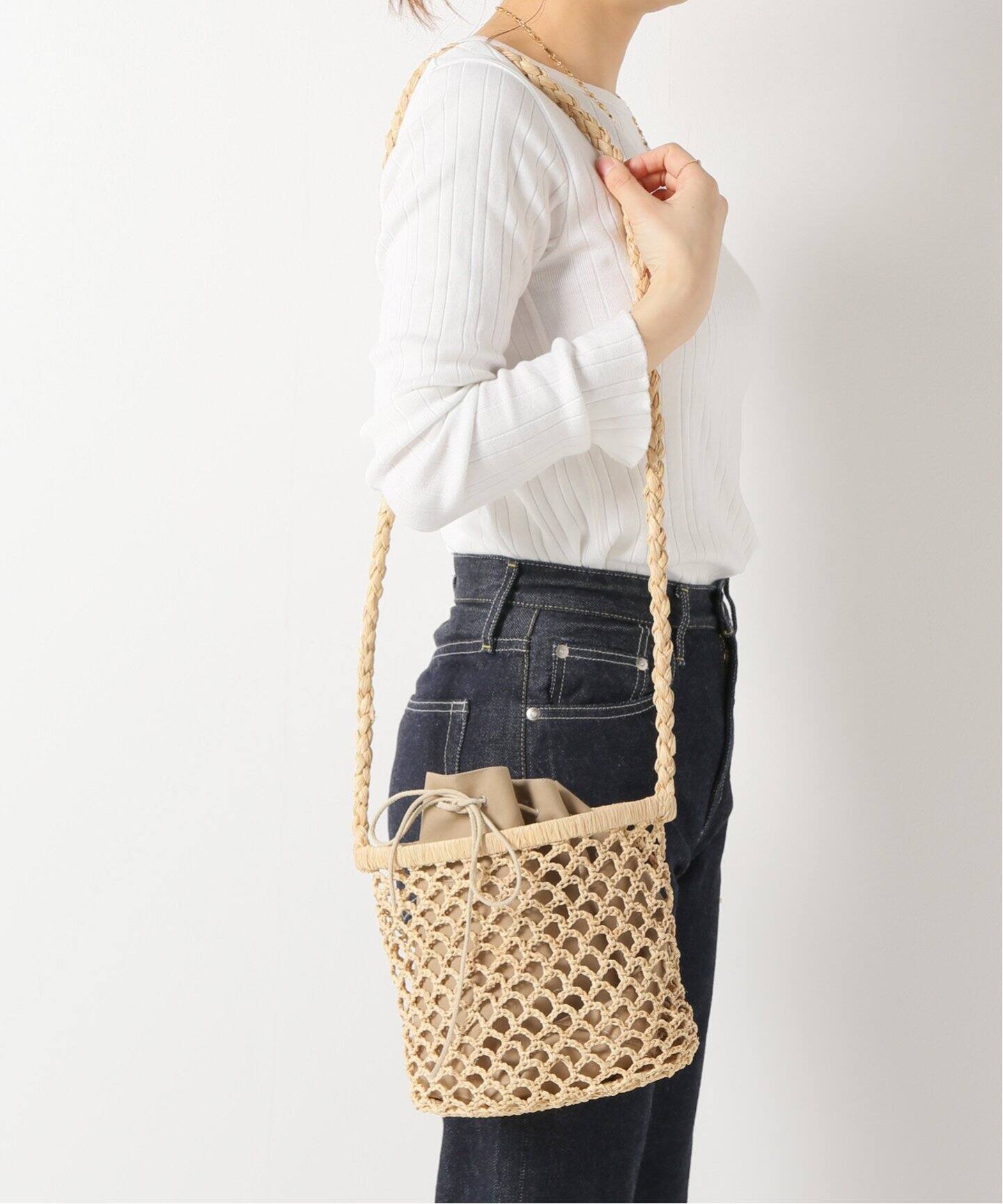 SEYA./セヤ】ラフィアバケットバッグ（ショルダーバッグ）｜IENA  