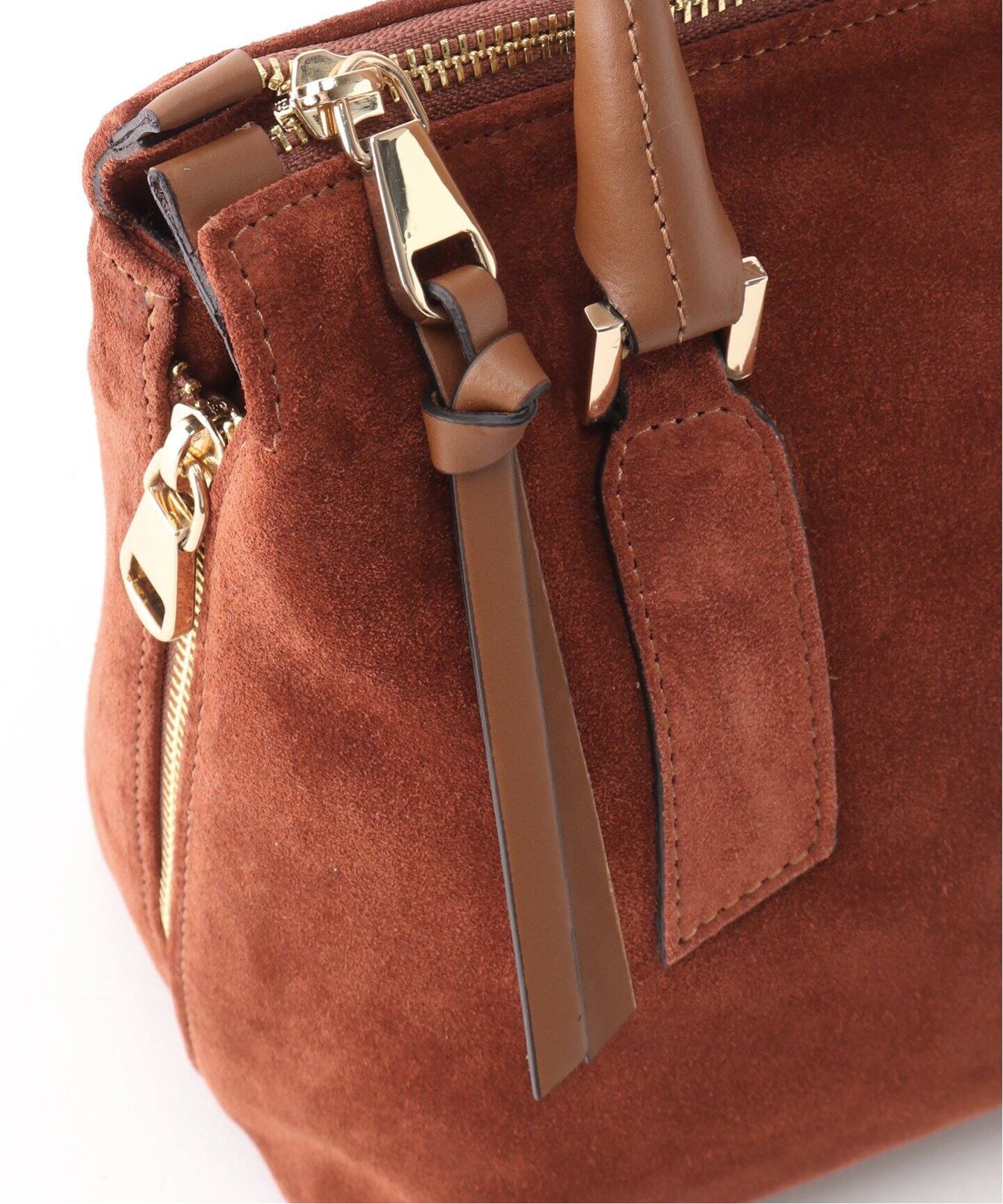 GIANNI NOTARO/ジャノニ ノターロ】スエードスクエア ハンドバッグ  