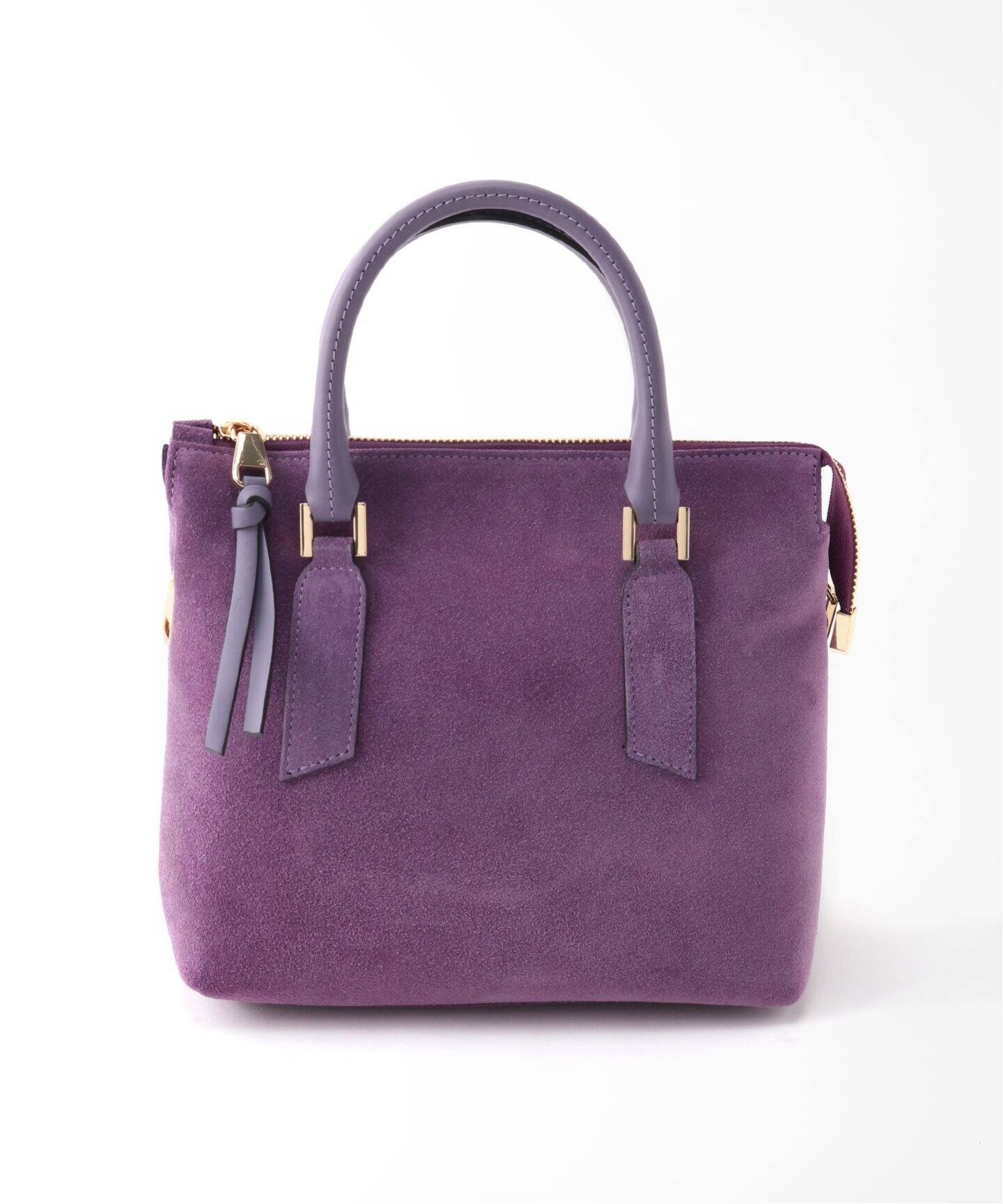 GIANNI NOTARO/ジャノニ ノターロ】スエードスクエア ハンドバッグ  