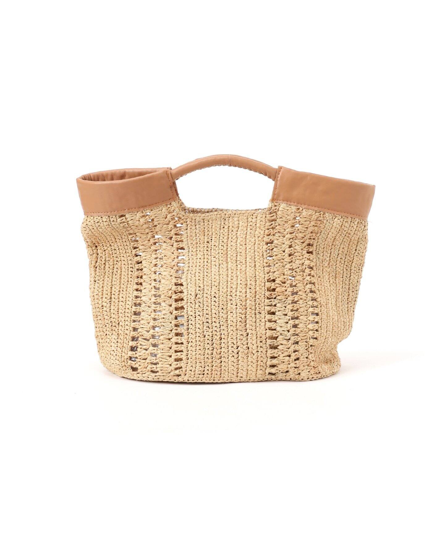 A POINT ETC/アーポワン ウテセ】raphia * Leather bag（ハンドバッグ  