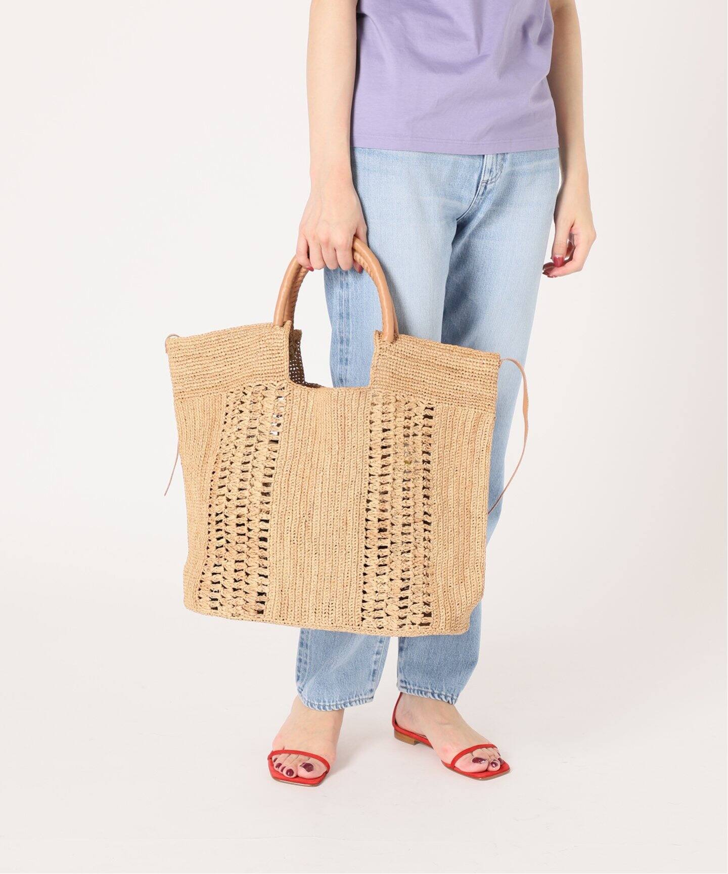 A POINT ETC/アーポワン ウテセ】 raphia bag（ハンドバッグ）｜IENA  