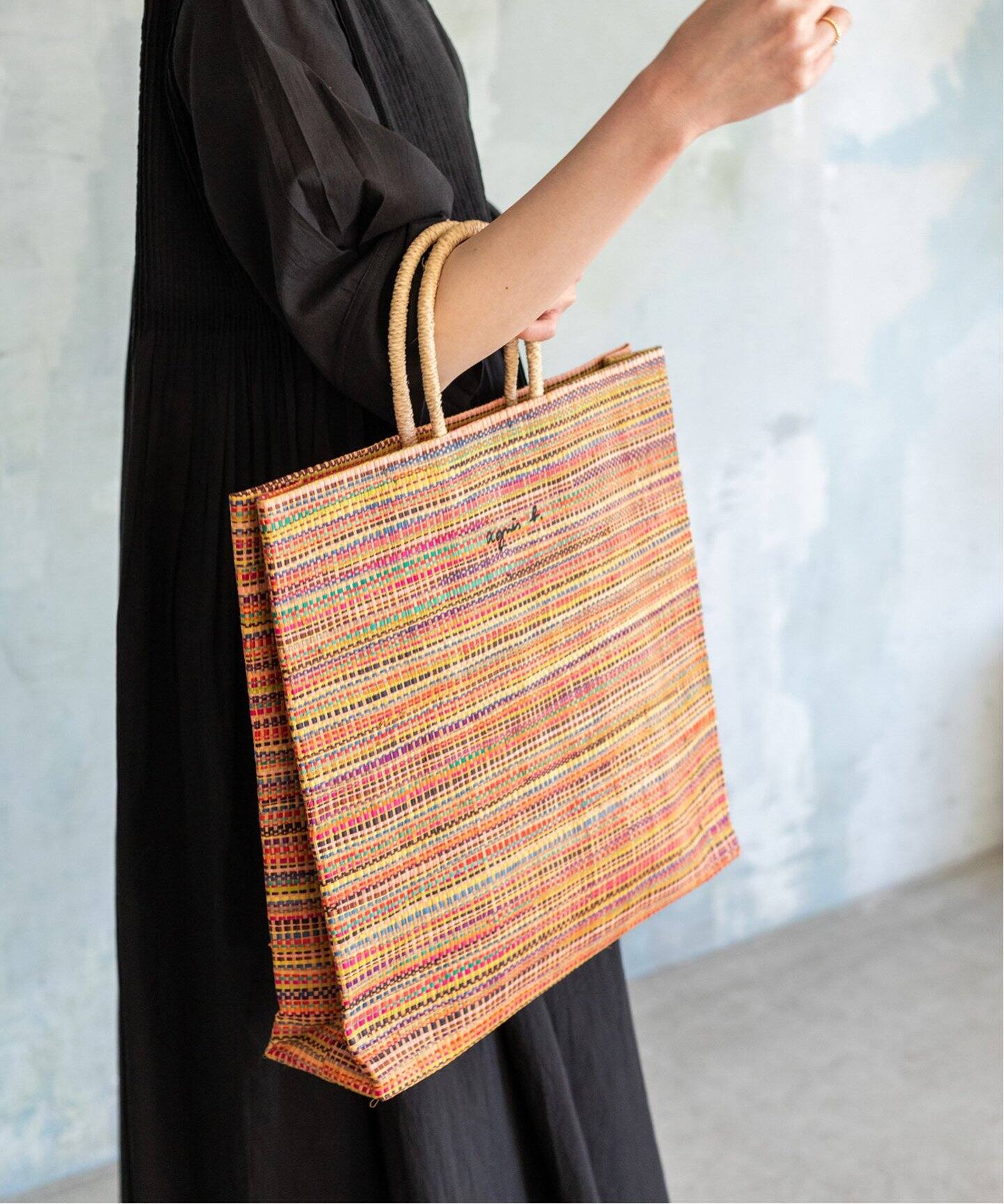 AGNES.B/アニエス・ベー】別注 MADAGASCAR バッグ◇（トートバッグ  