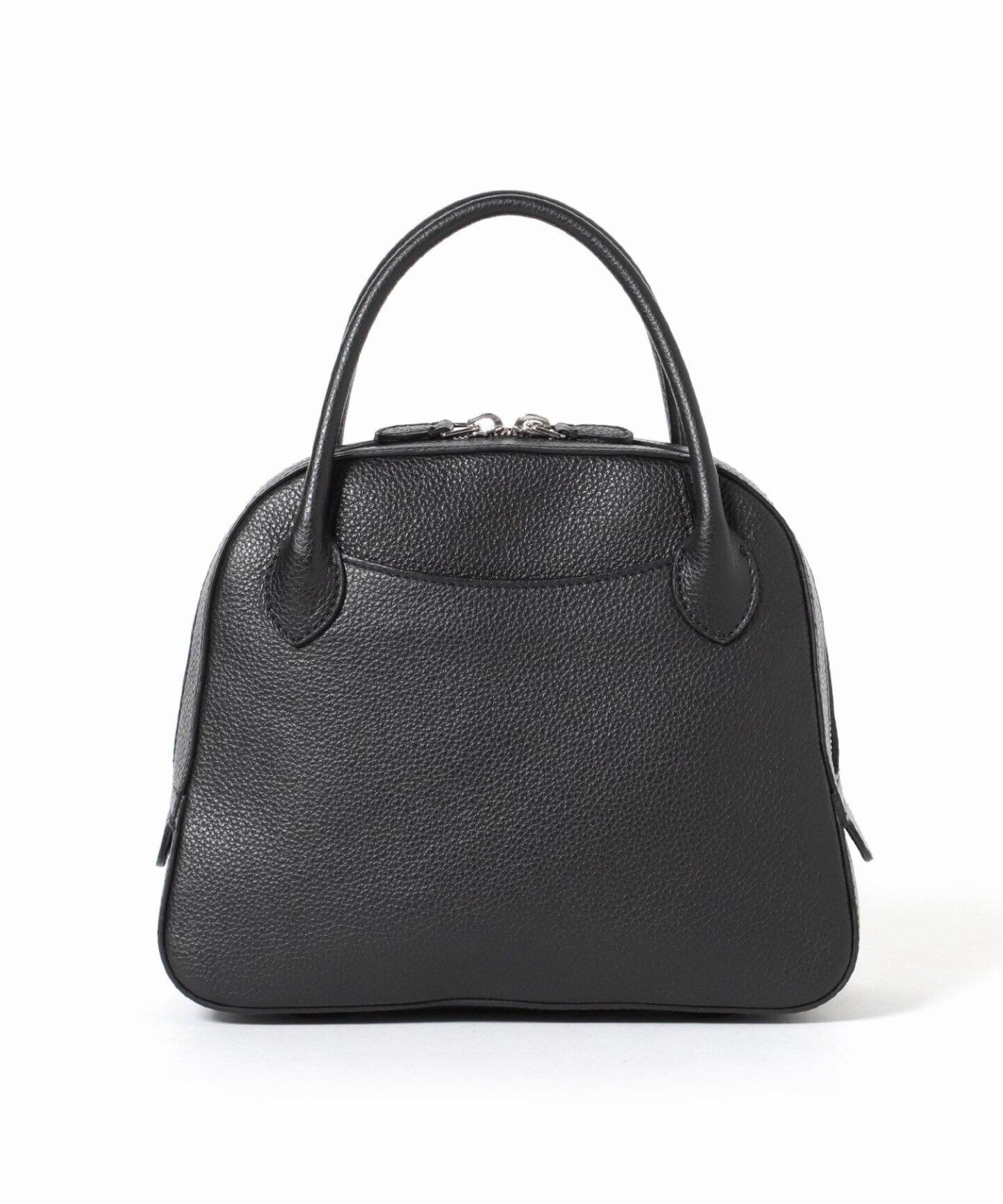 MAISON CANAU/メゾン カナウ】ROUND BOSTON Sバッグ（ブラック  