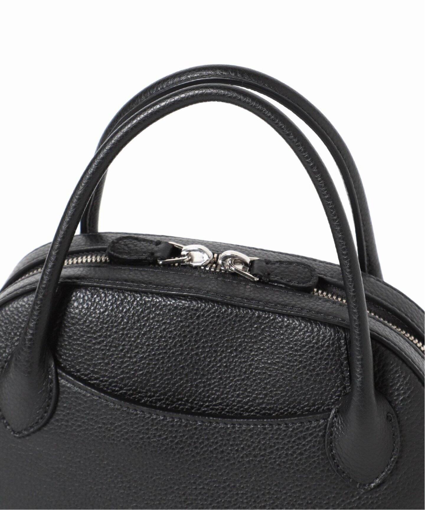 MAISON CANAU/メゾン カナウ】ROUND BOSTON Sバッグ（ブラック  