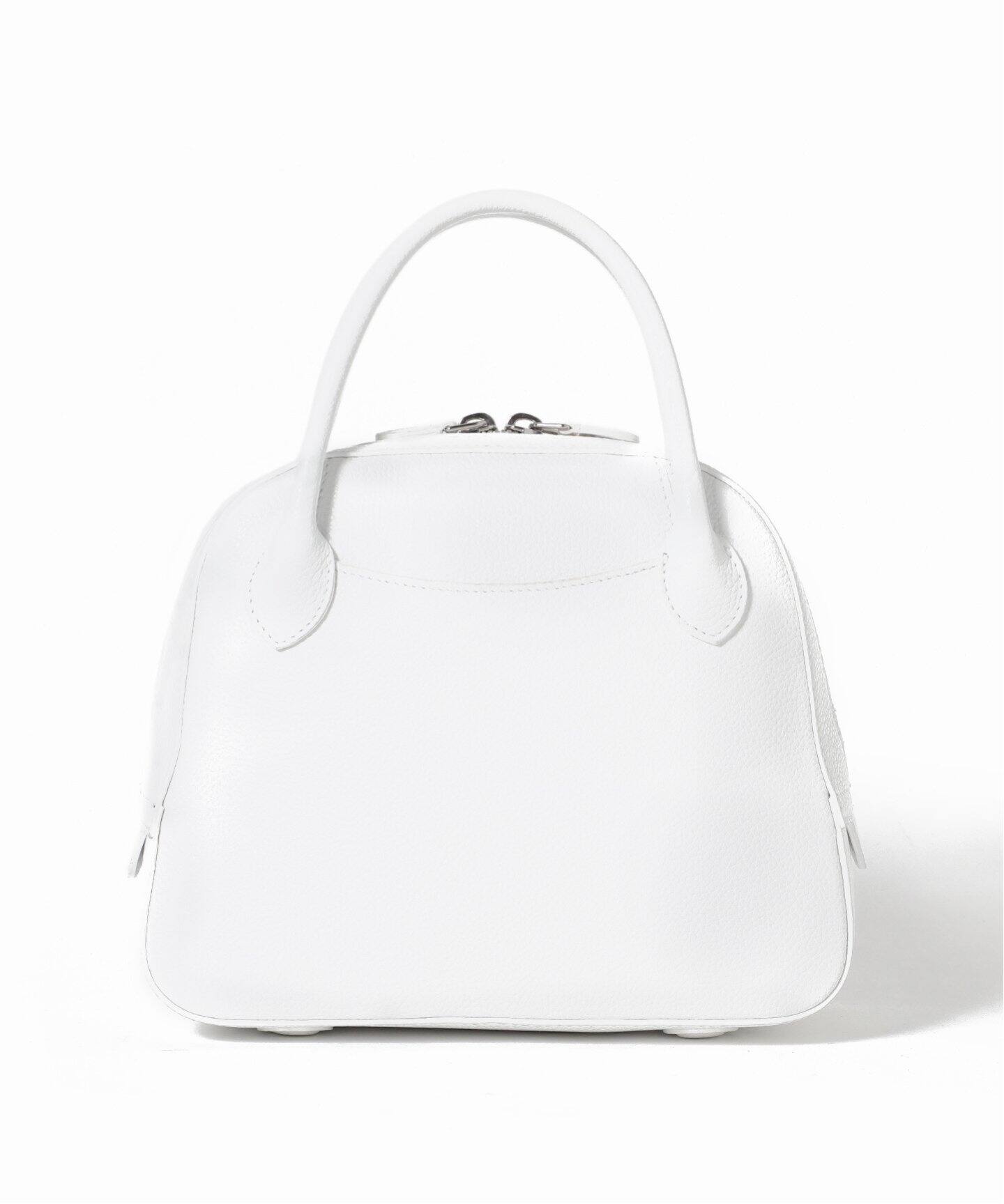 MAISON CANAU/】ROUND BOSTON S（ホワイト)◇（ボストンバッグ 