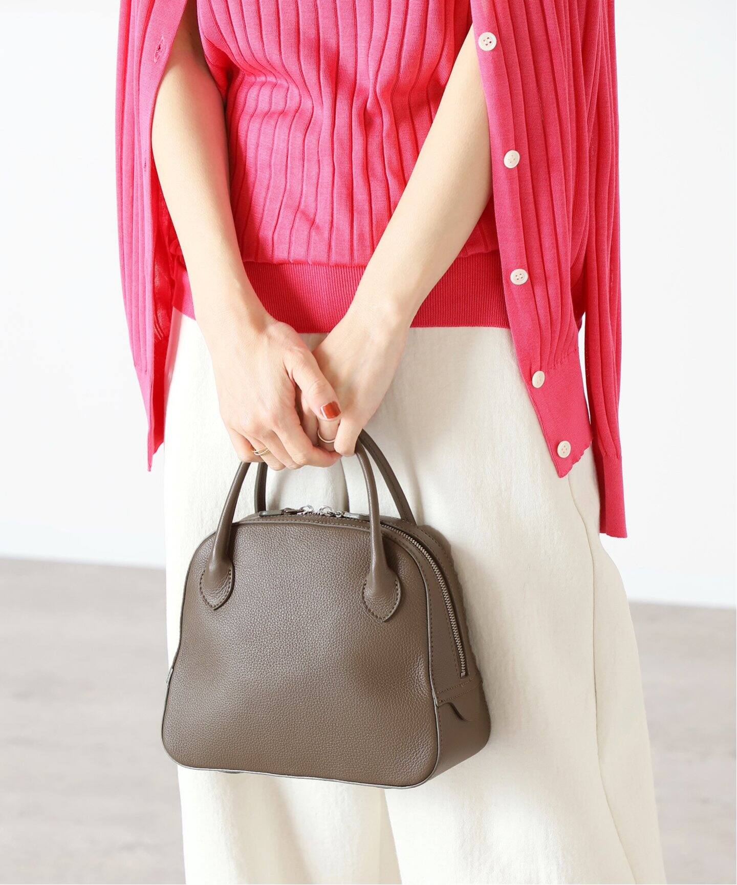 MAISON CANAU/メゾン カナウ】ラウンドボストン バッグ S◇（ボストン  