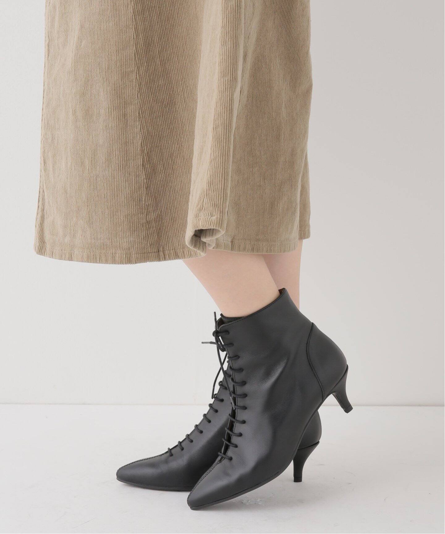 MARIAN/マリアン】 レースアップショートブーツ（ブーティ・ショート  