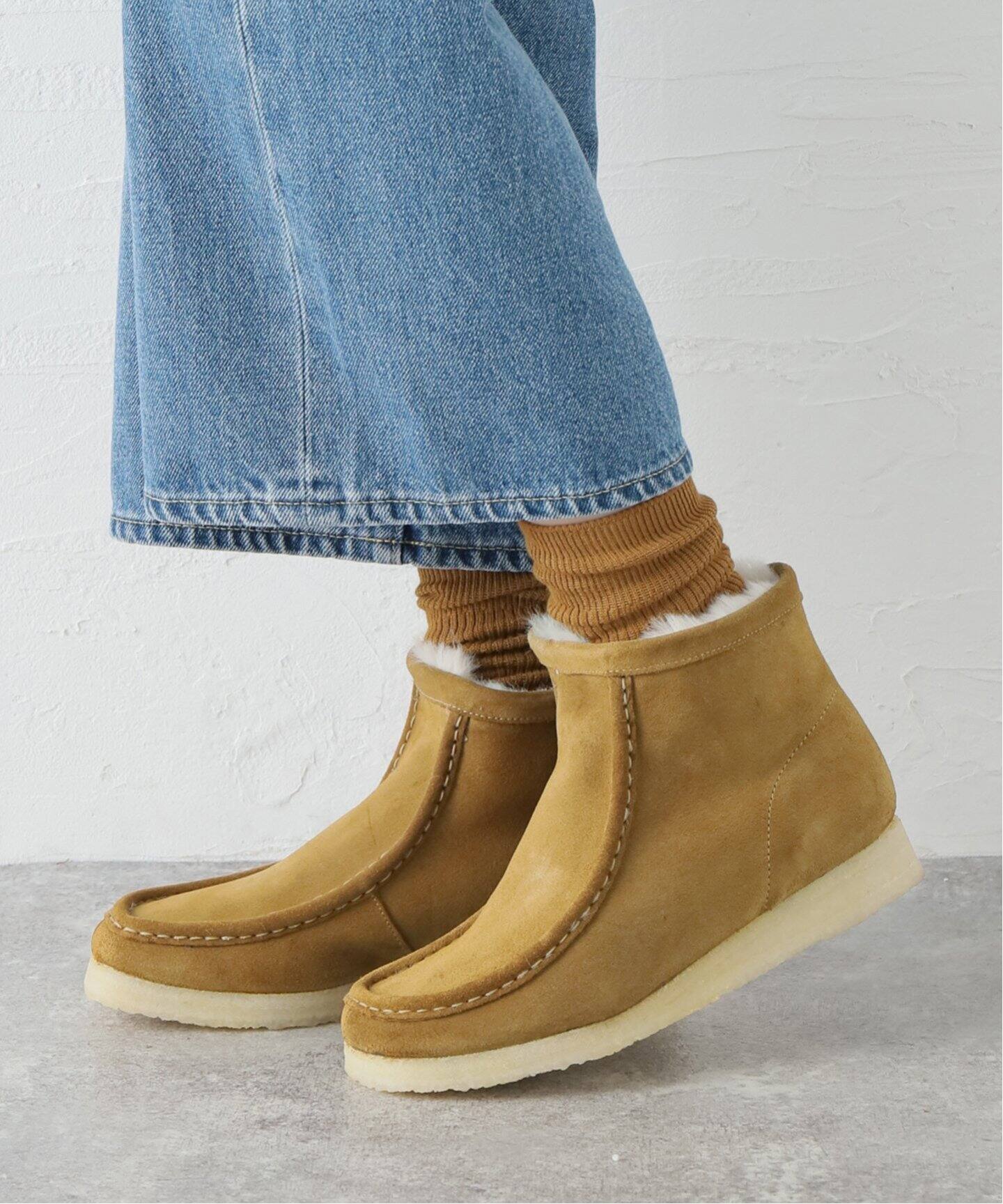 新品 おそれ クラークス CLARKS ワラビー ハイカット 定価34100円 UK5