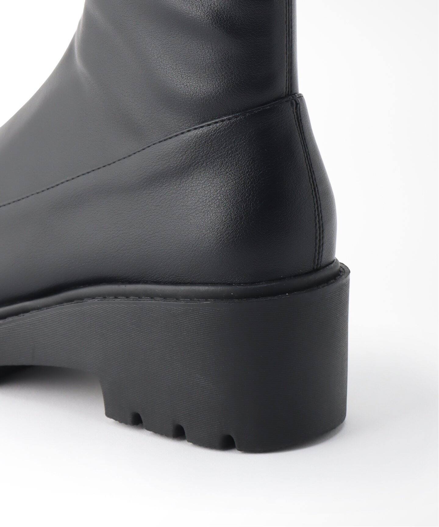 MOLLINI /モリーニ】 BLACK STRETCH SOMMTH LONG：ニーハイブーツ  