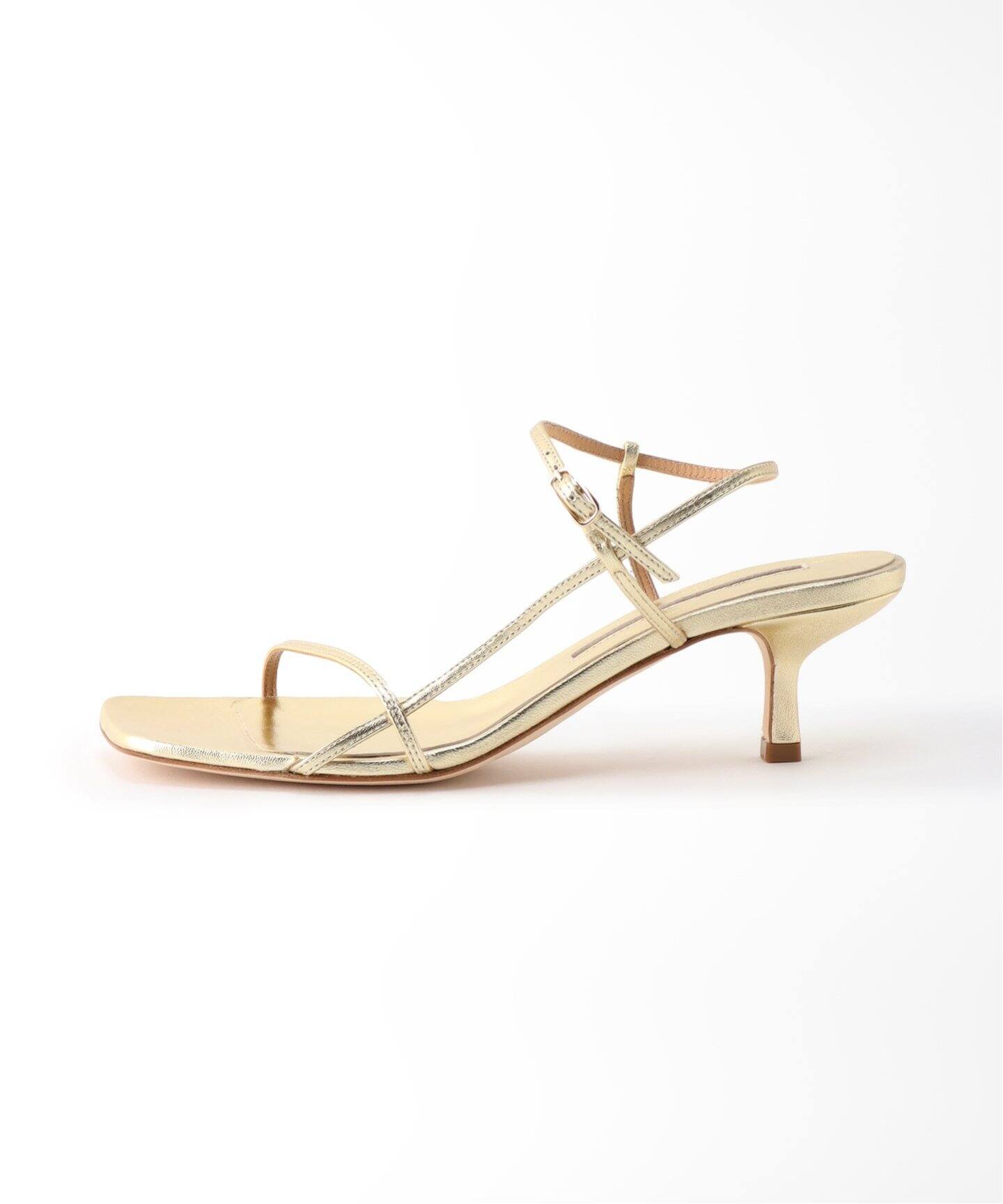 BRENTA/ブレンタ】Square Toe Strap Gold Sandal（サンダル）｜L  