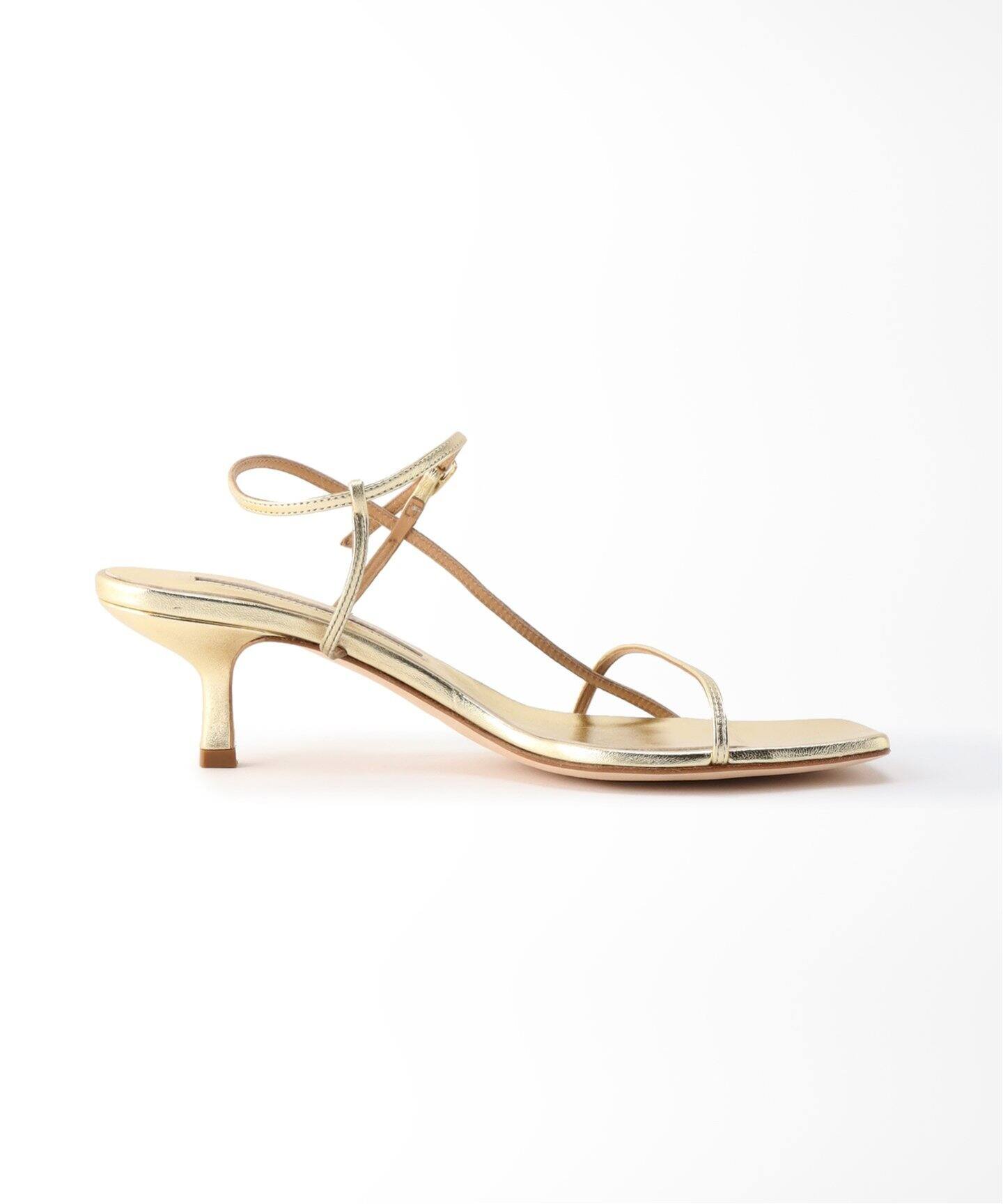 BRENTA/ブレンタ】Square Toe Strap Gold Sandal（サンダル）｜L  