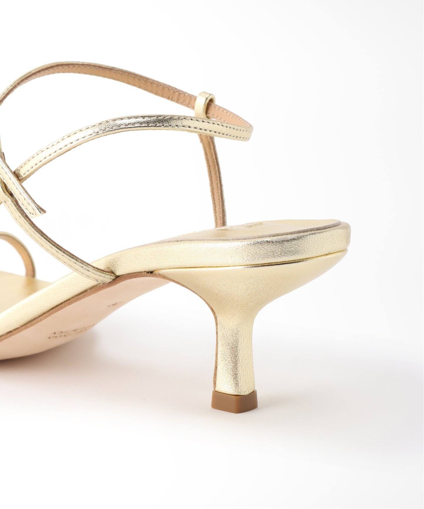 BRENTA/ブレンタ】Square Toe Strap Gold Sandal（サンダル）｜L  