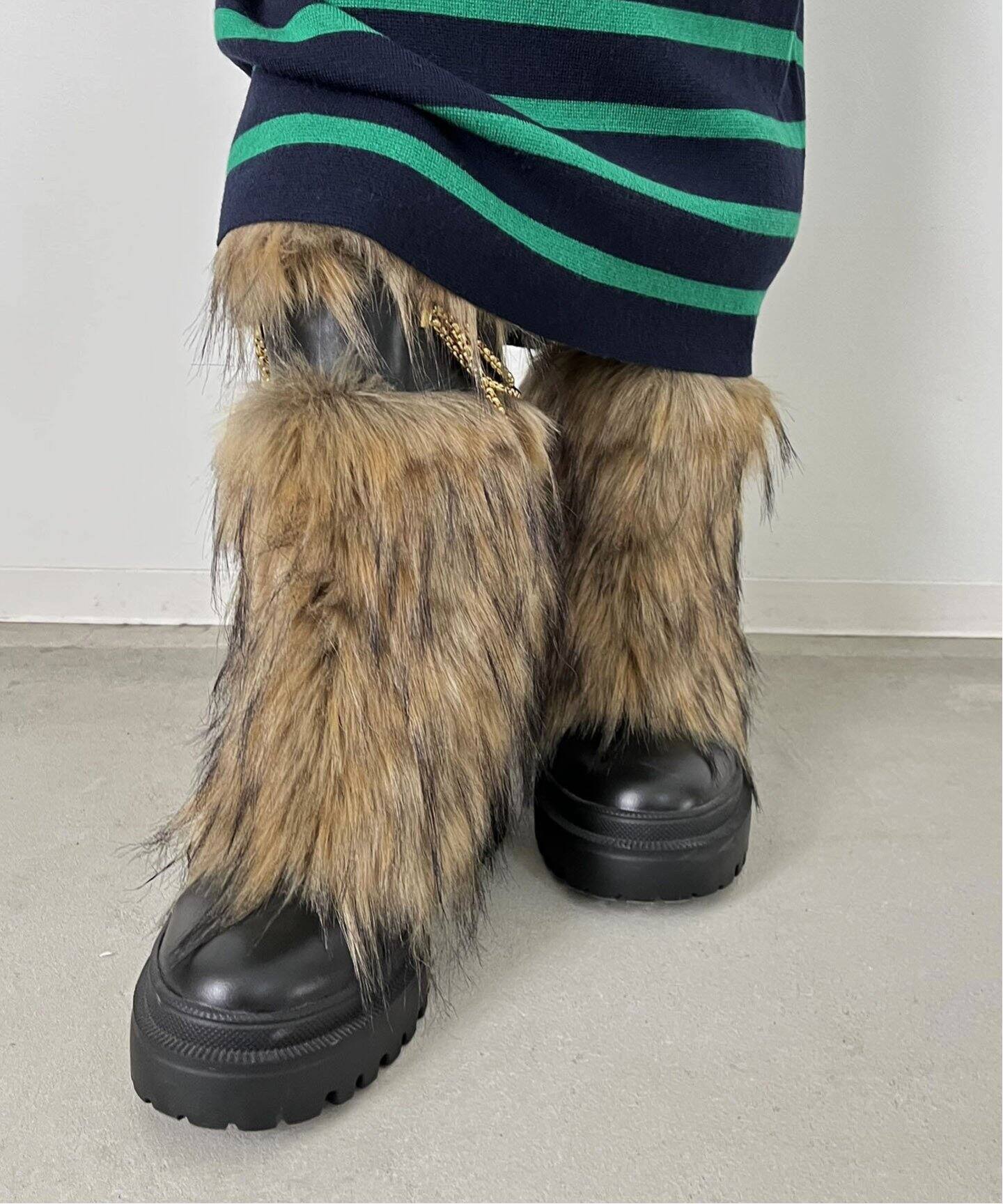 GIUSEPPE ZANOTTI/ジュゼッペ ザノッティ】Fake fur BOOTS（ロング 