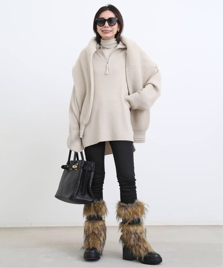 GIUSEPPE ZANOTTI/ジュゼッペ ザノッティ】Fake fur BOOTS（ロング  