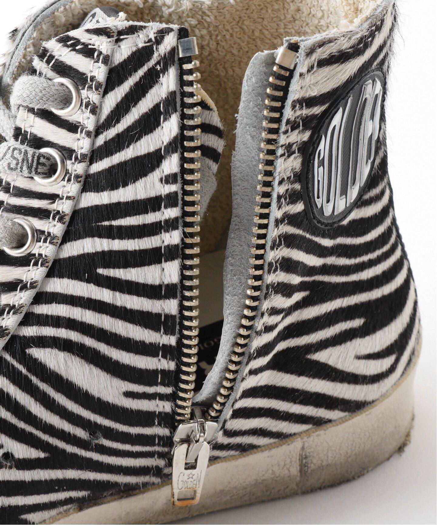GOLDEN GOOSE / ゴールデングース】 zebra ハイカットスニーカー 