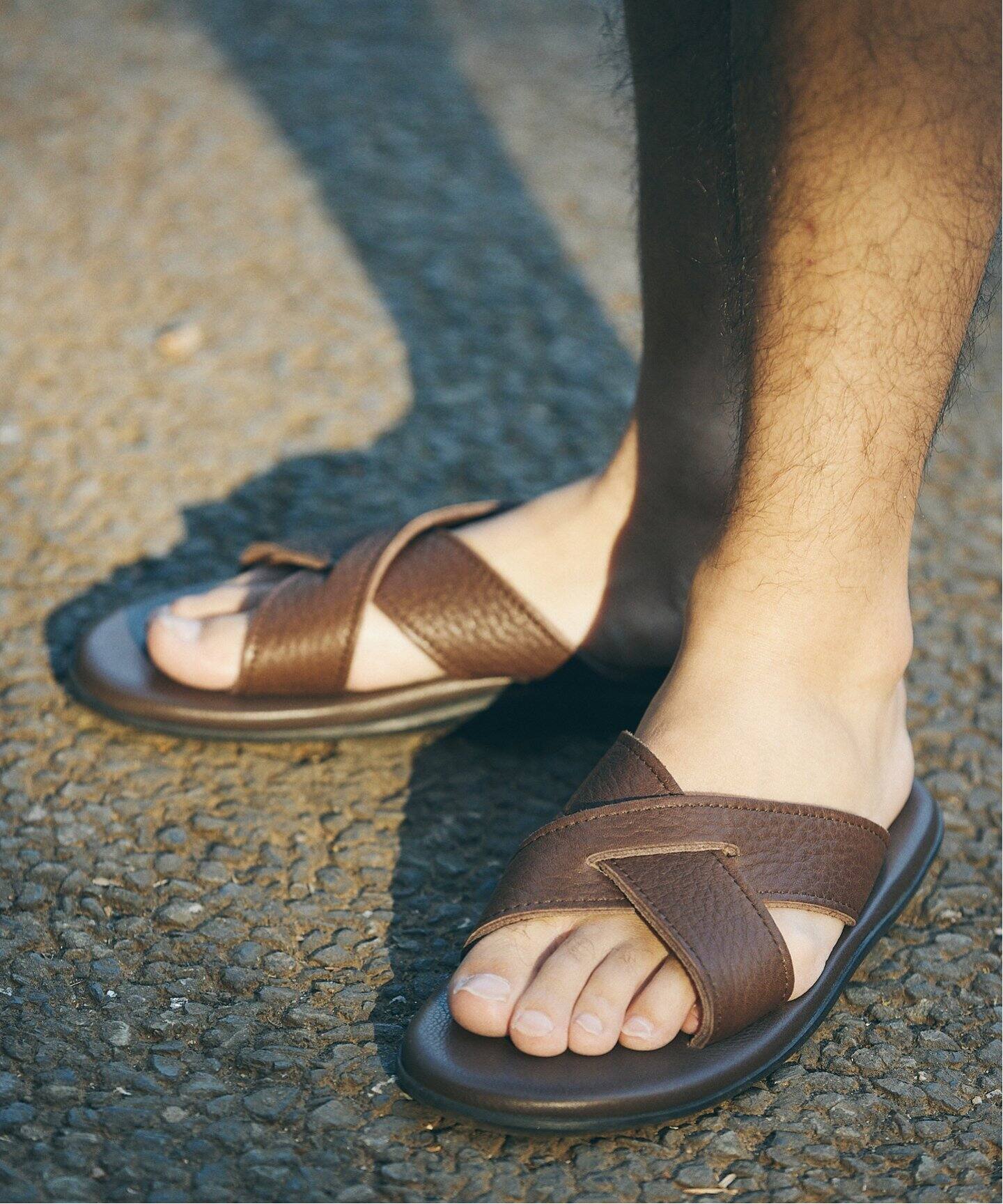 ISLAND SLIPPER/アイランドスリッパ×JS】別注 PT223 レザー×ブルハイド 