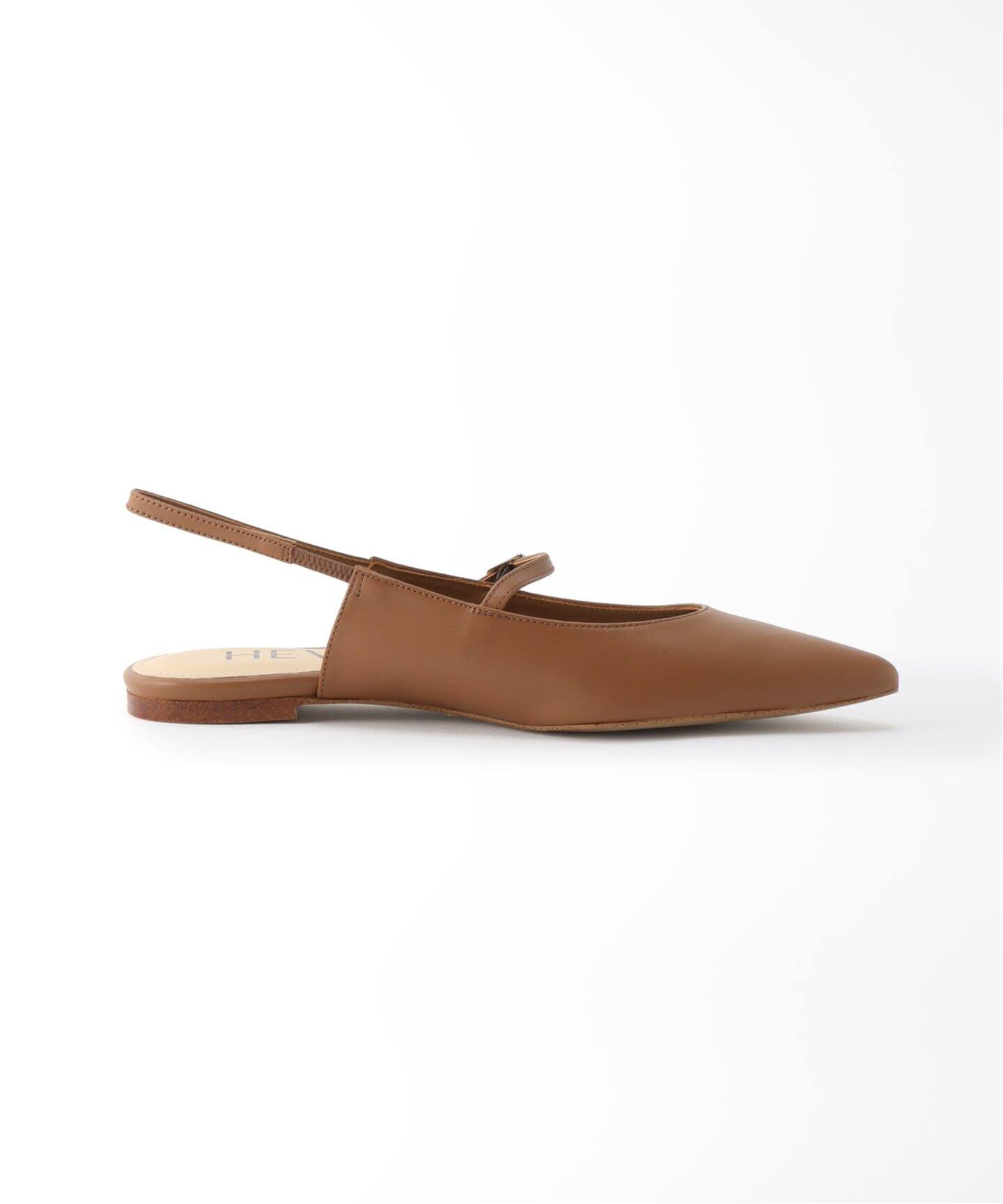 HEWN ヒューン Pointed strap すくわ mules フラットサンダル