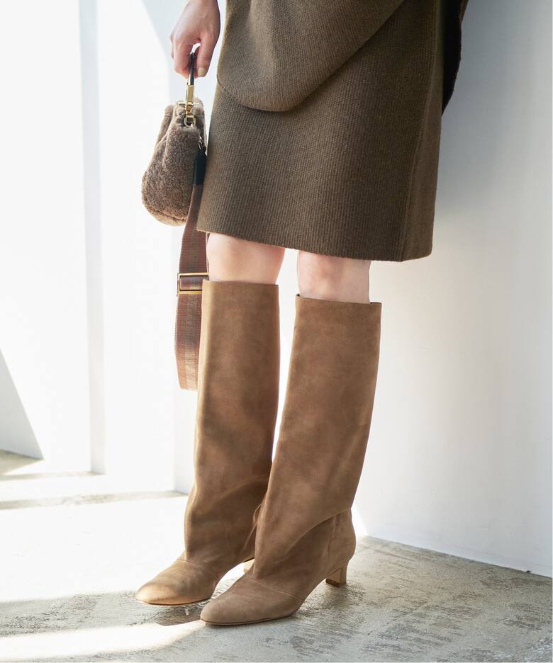 NEBULONIE/ネブローニ】別注 SUEDE HEEL 4.5 ブーツ（ロングブーツ 