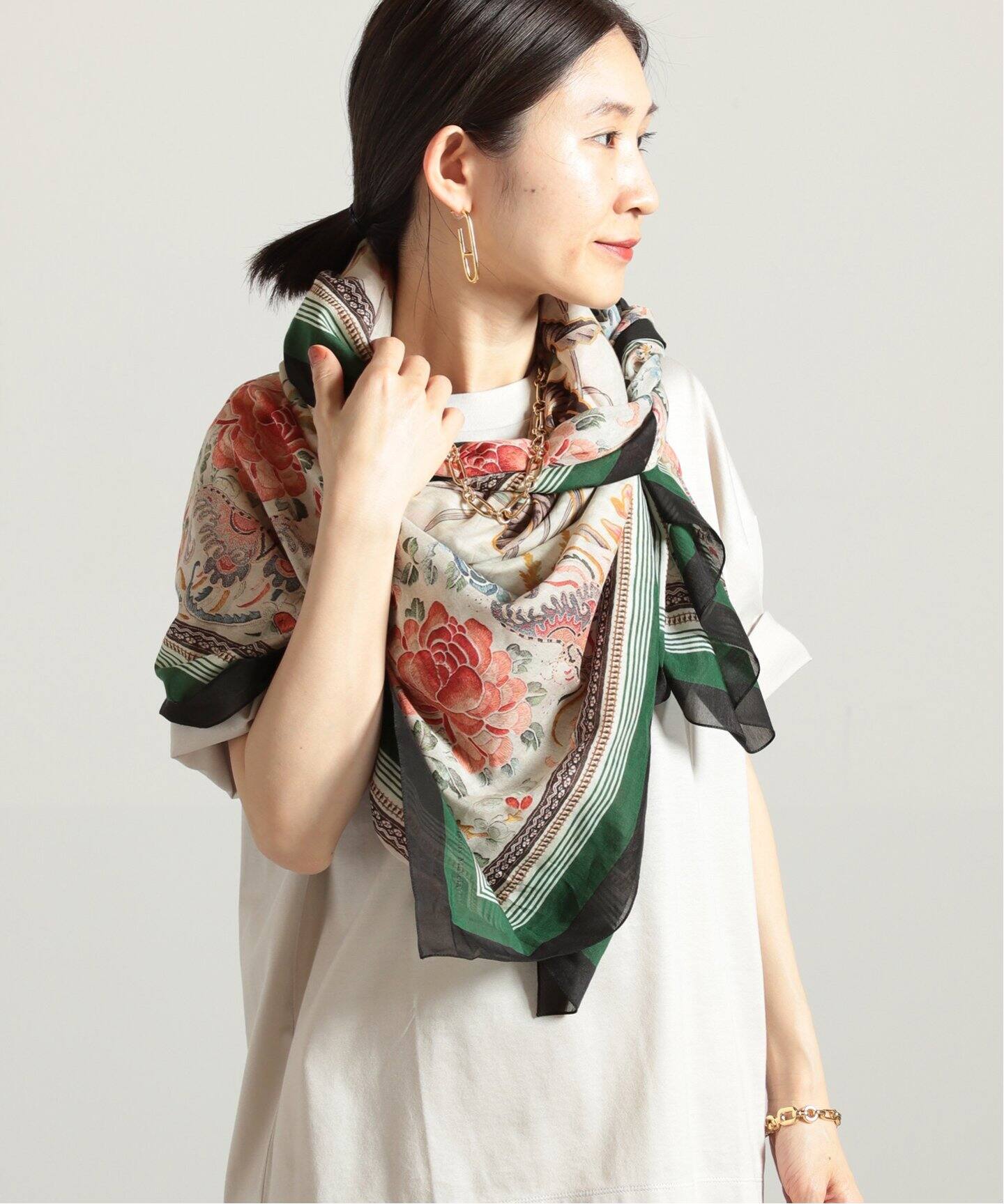 ピエールルイマシア シルク ストール マルチカラー（Pierre-Louis  