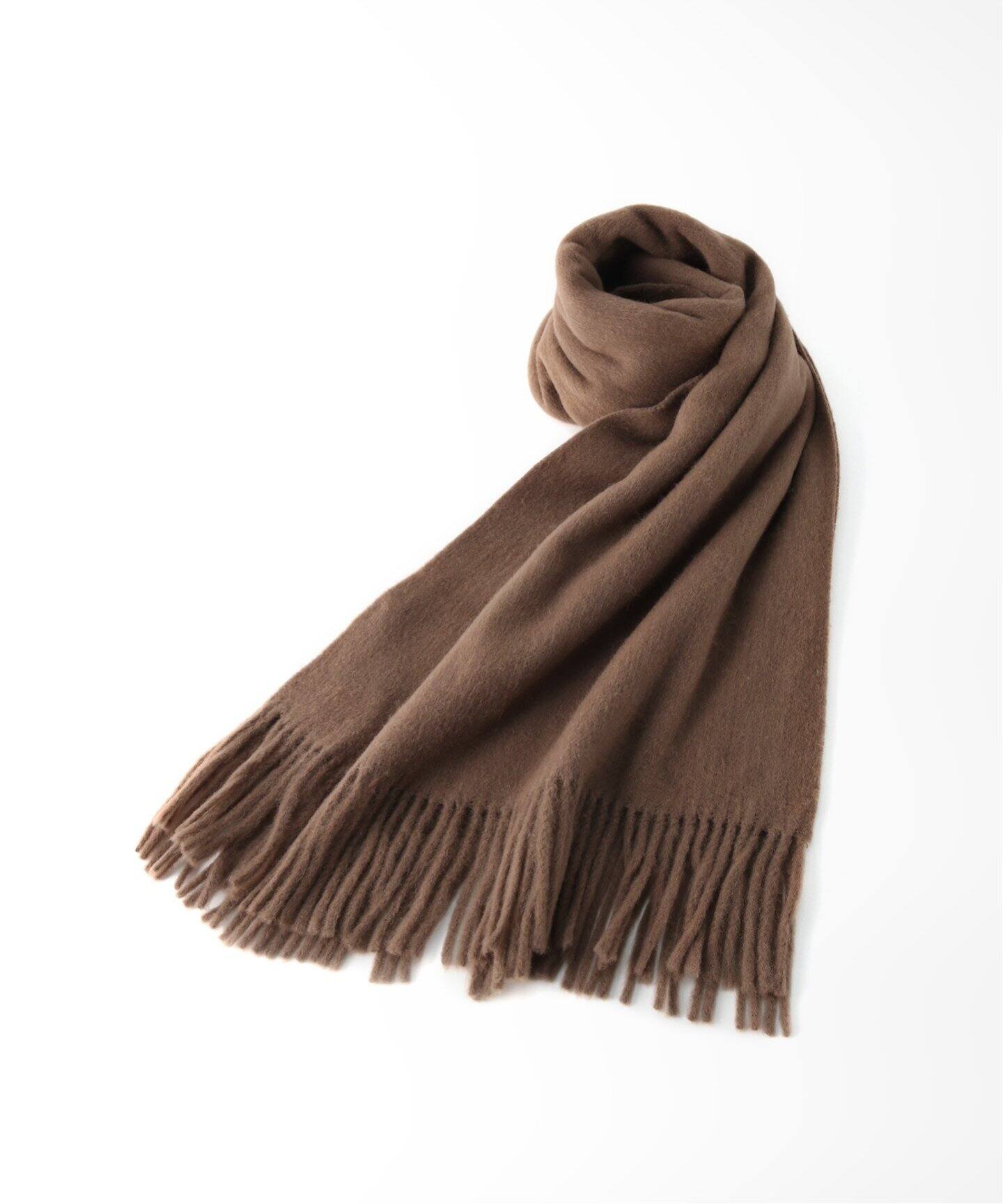 ASAUCE MELER】ベビーアルパカエアリーシャギーストール（ベージュ  