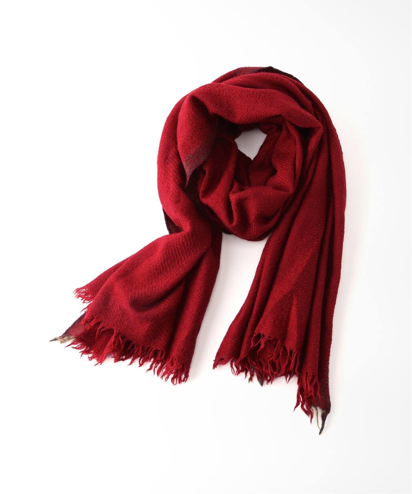 maison de soil/メゾン ド ソイル】WOOL SILK STOLE（マフラー  