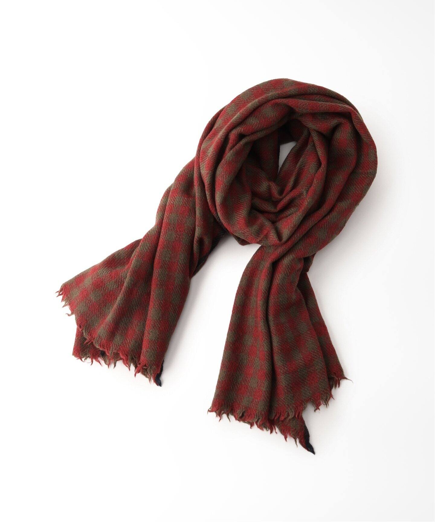 maison de soil/メゾン ド ソイル】 WOOL SILK GINGHAM CHECK S 