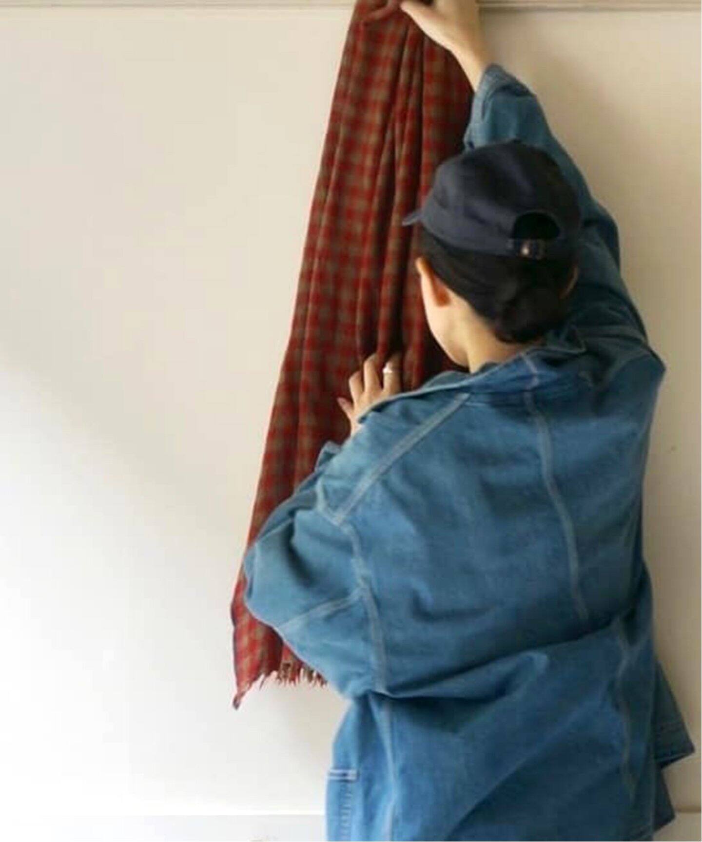 maison de soil/メゾン ド ソイル】 WOOL SILK GINGHAM CHECK S 