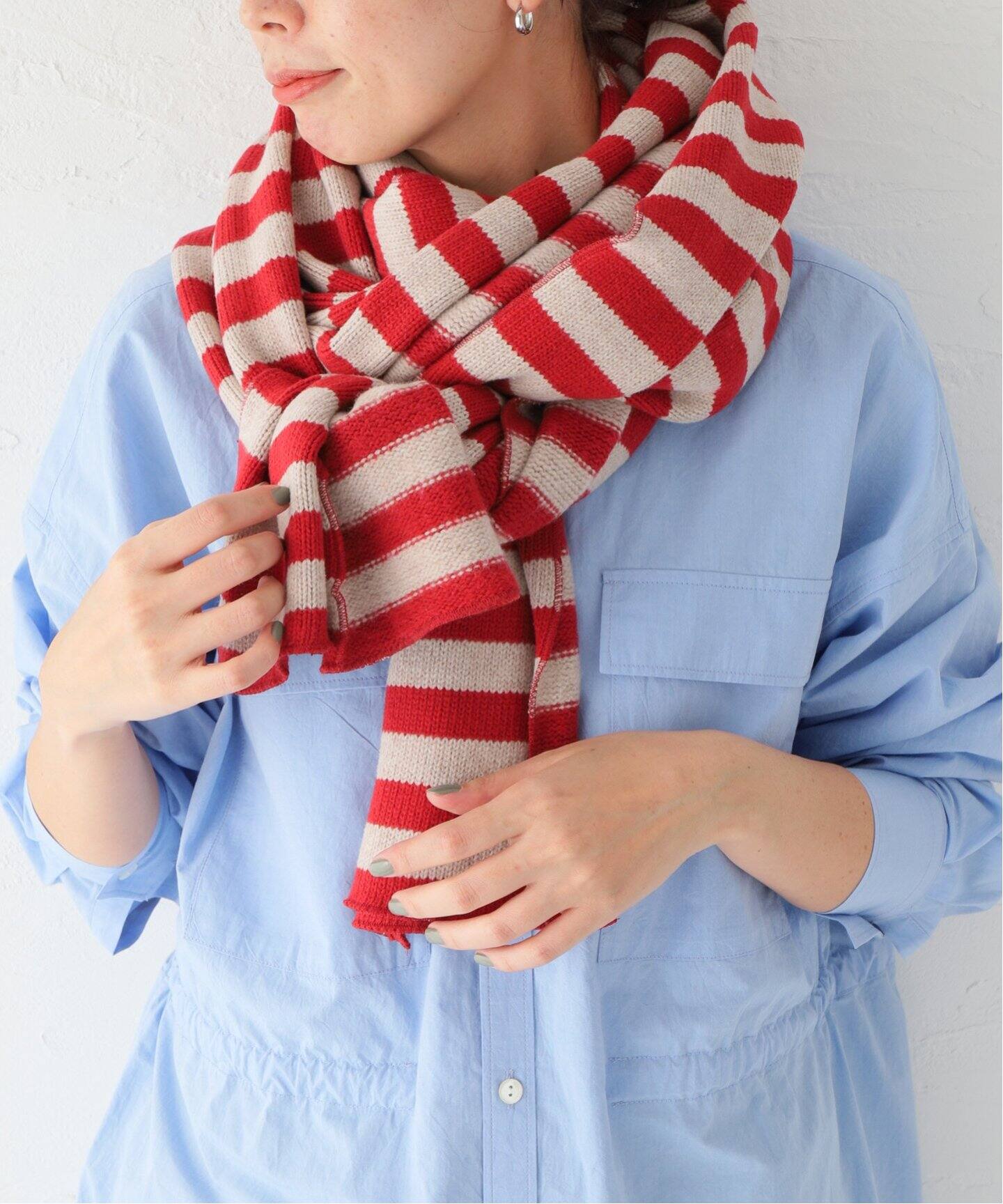 ALBUM DI FAMIGLIA/アルバム ディ ファミリア】STRIPED SCARF  