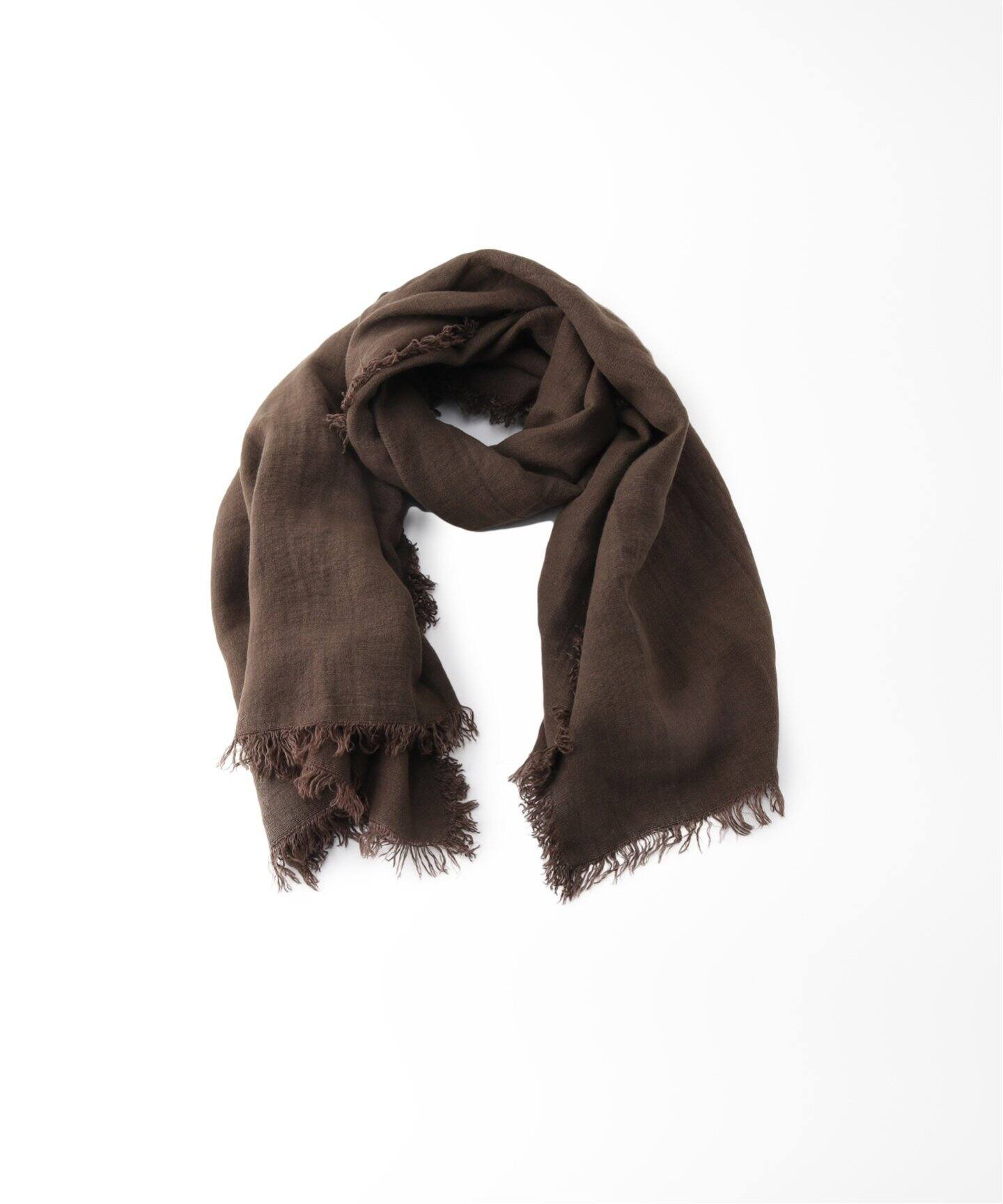 ASAUCE MELER/アソースメレ】ベルギーリネンフリンジストール  