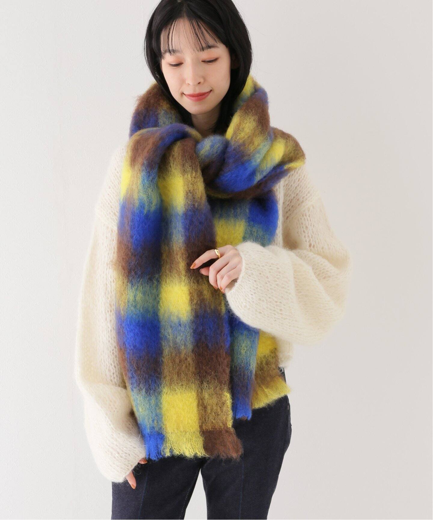 LOVAT＆GREEN/ロバットアンドグリーン】チェックストール 
