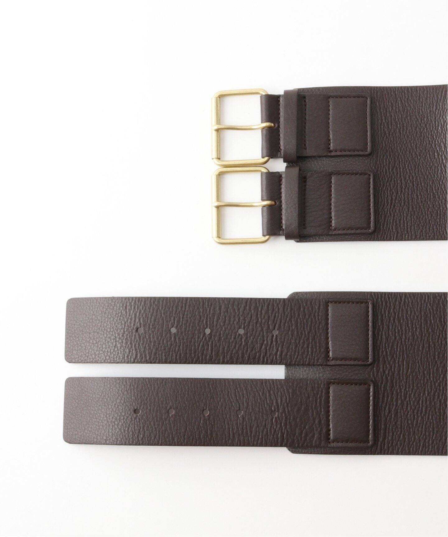FUMIE TANAKA】 wide 2buckle belt（ベルト）｜NOBLE（ノーブル）の 